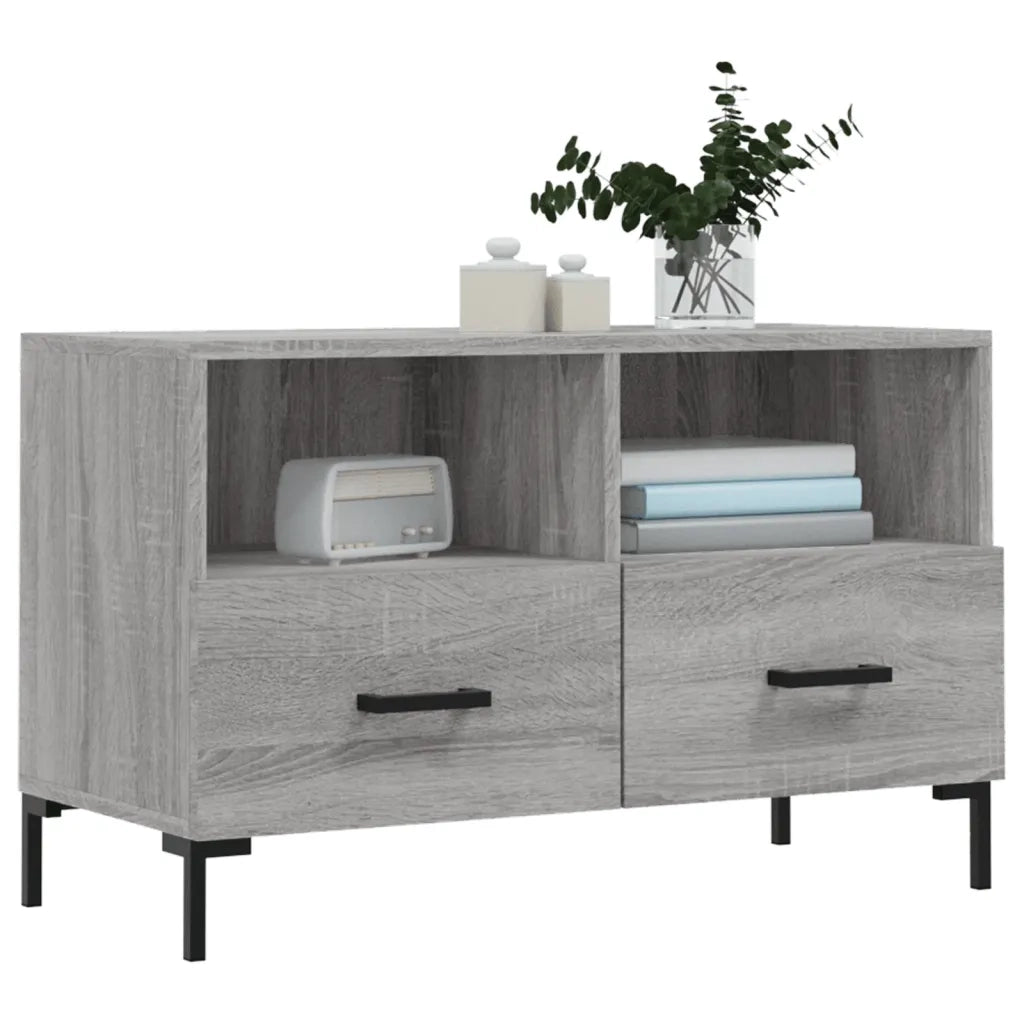 Mobile Porta TV Grigio Sonoma 80x36x50 cm in Legno Multistrato 828978