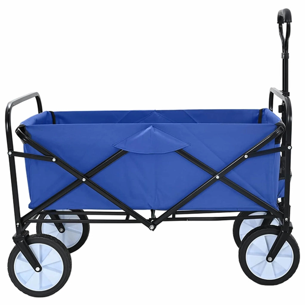 Carrello a Mano Pieghevole Blu 94 x 53 x 99 cm Tessuto Oxford 42020662