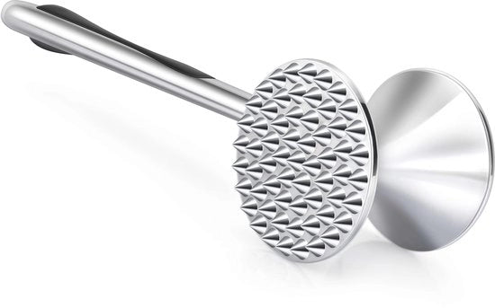 Tenderizzatore per Carne - Martelletto per Bistecca - Adatto per Utensili da Cucina - Tenderizzatore a Doppia Faccia - Mallo per Carne (1 Pezzo in Argento)