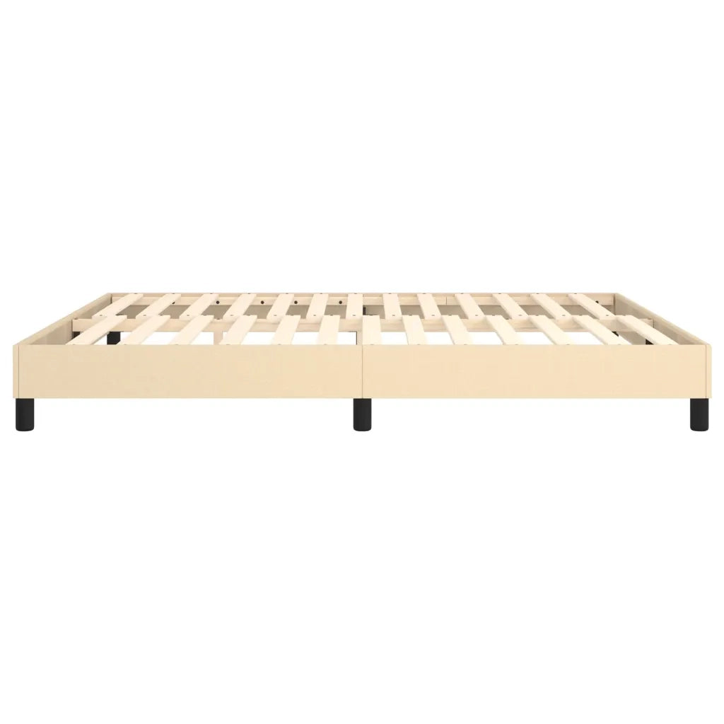 Struttura Letto a Rete a Molle-Giroletto Crema 160x200 cm in Tessuto 771596