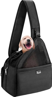 Porta cani amichevoli per cani, borse per piccoli animali domestici senza maniglie con sostegni regolabili, fondo in compensato, cintura di sicurezza, respirante, lavabile in macchina, peso inferiore a 6 kg.