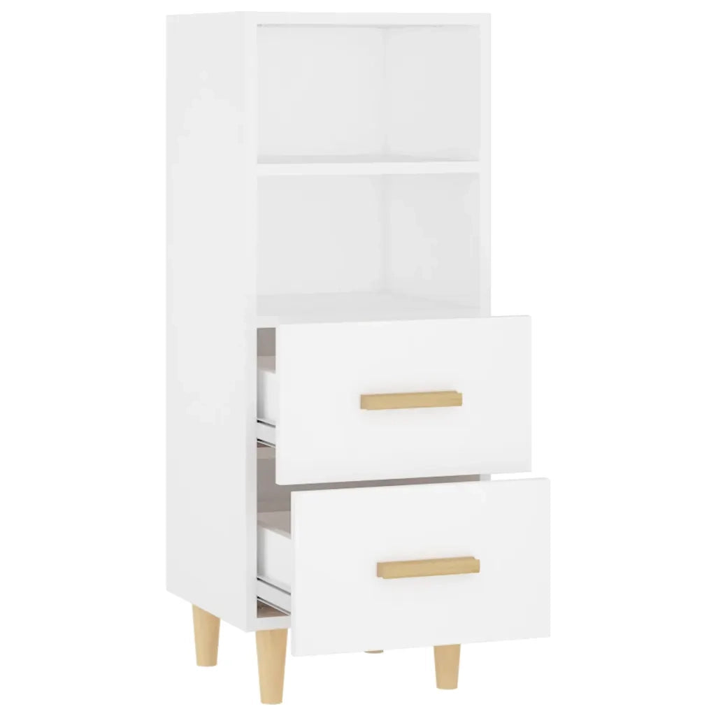 Credenza Bianca 34,5x34x90 cm in Legno Multistrato cod mxl 16403