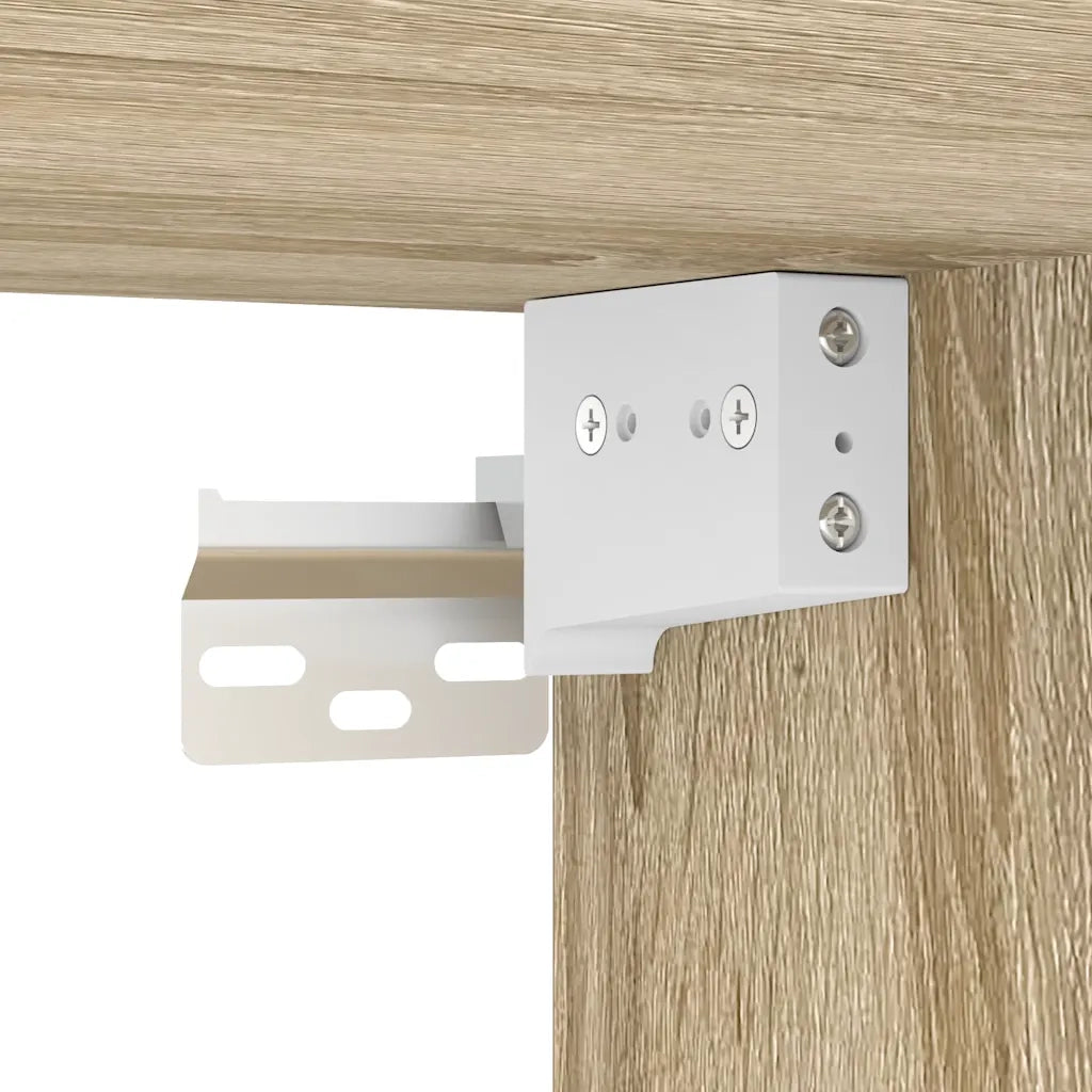 Comodino a Muro-Tavolino da notte sospeso Rovere Sonoma 45x26x28,5 cm