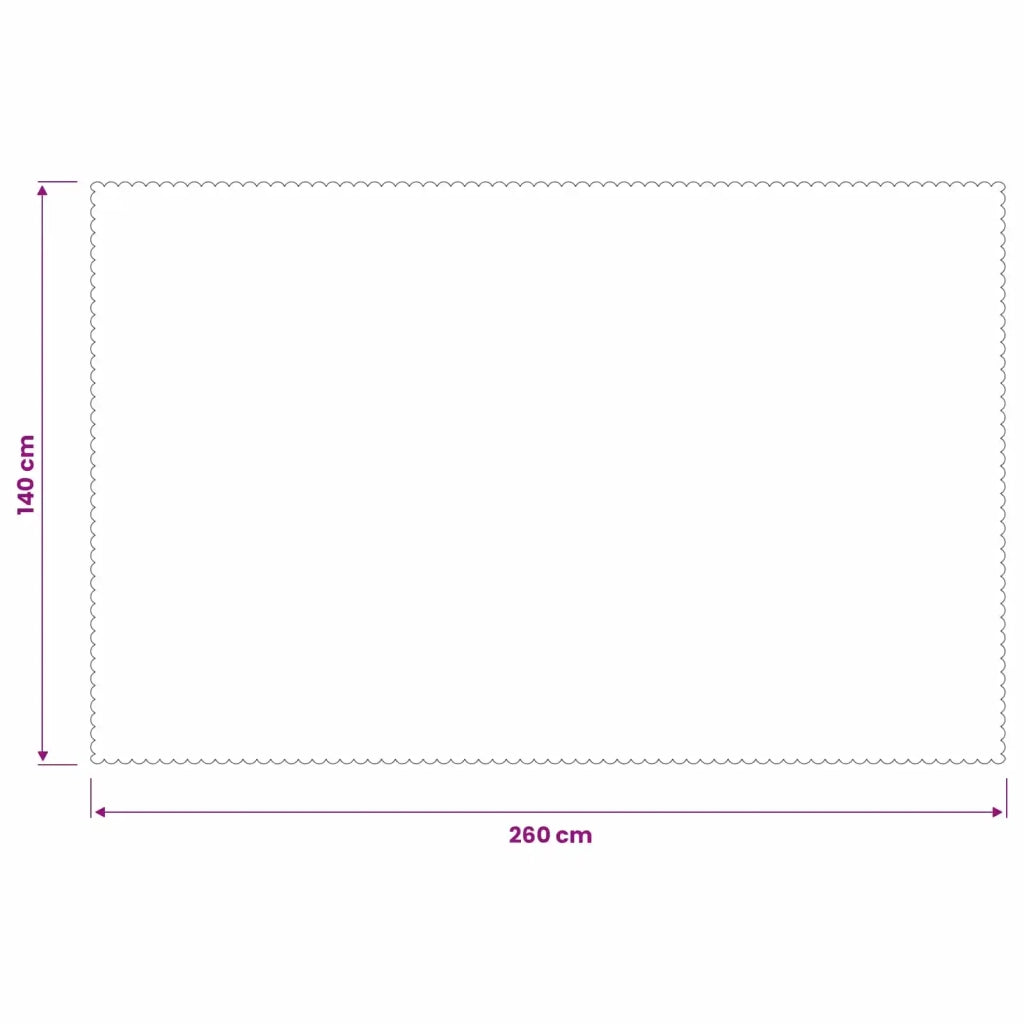Tovaglia da Tavolo 5 pz Rettangolare Rosso Vino 140 x 260 cm 42040484