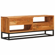 Mobile TV-Credenza per TV Naturale 110 x 30 x 44 cm Legno di Acacia Massello