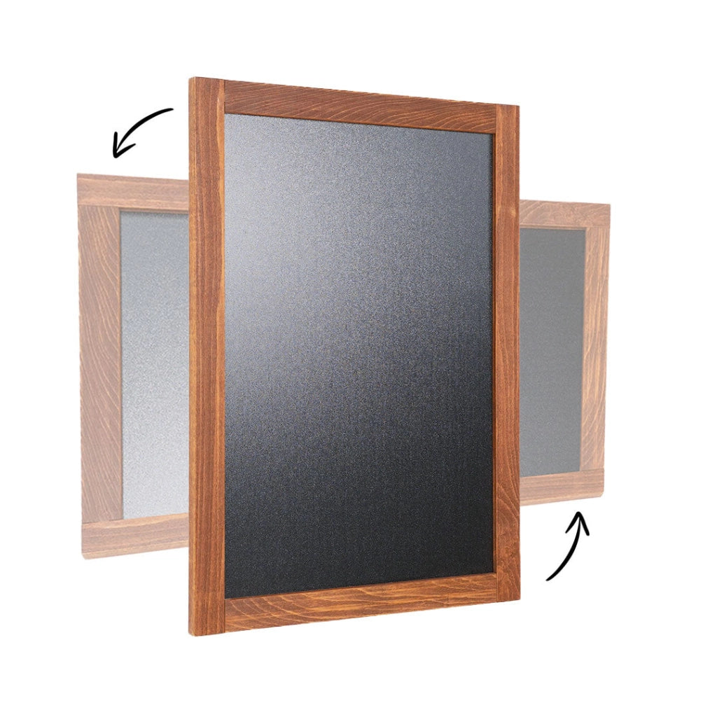 Lavagna con Cornice in Legno 80x120 cm in Legno Dark Wood