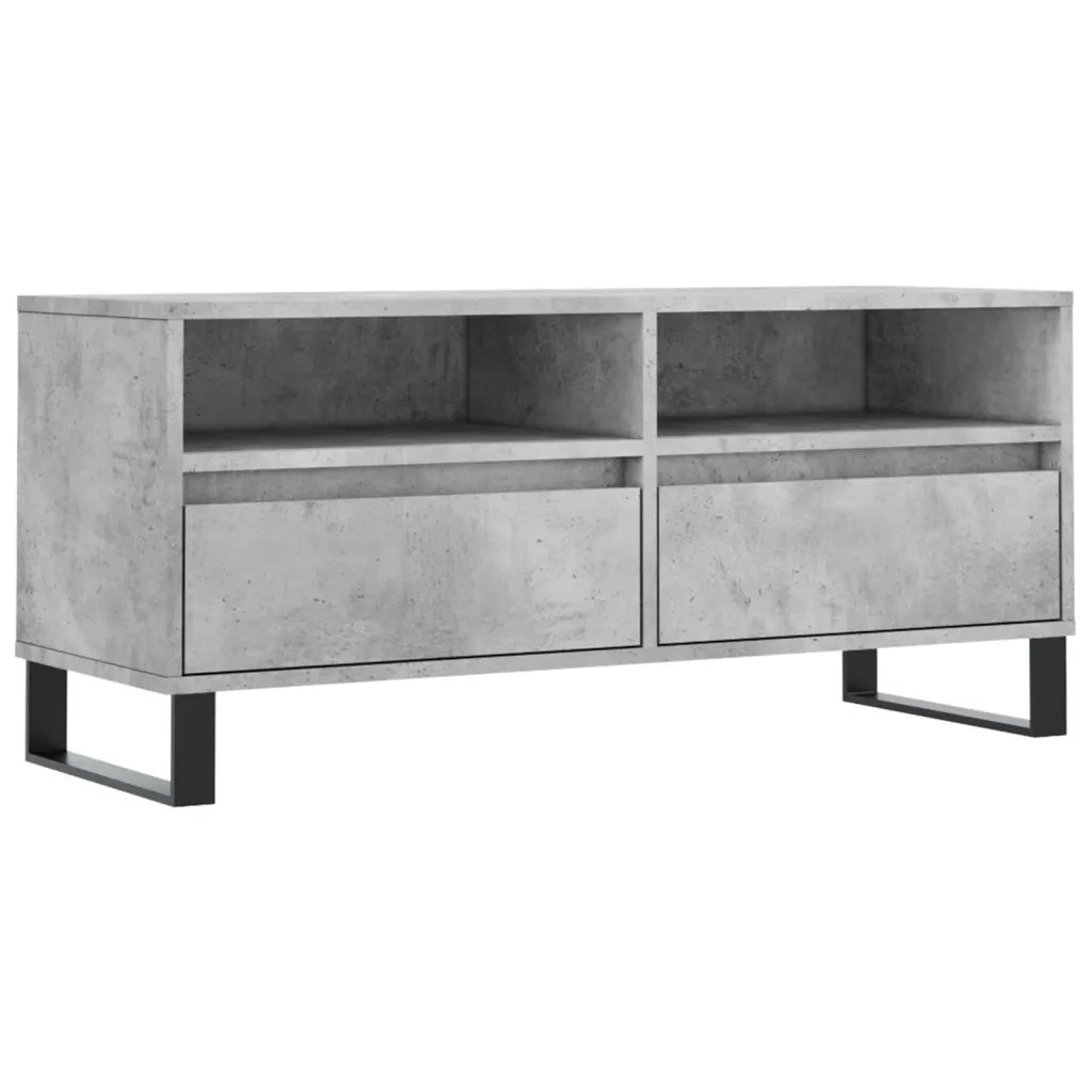 vidaXL Mobile per TV Grigio Cemento 100x34,5x44,5 cm Legno Multistrato