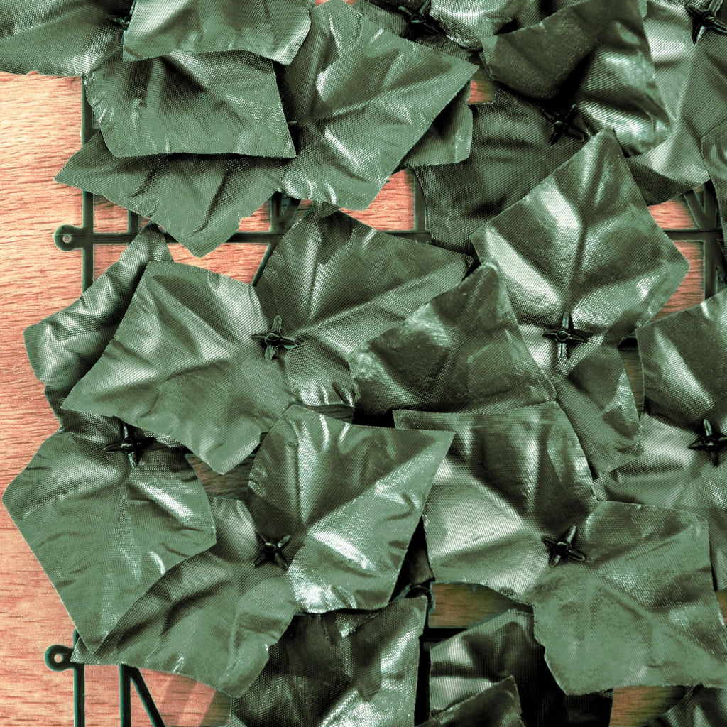 Parete Vegetale Artificiale con Fogliame Fitto per Balcone e Terrazza in Plastica Verde Scuro 300 × 100 cm