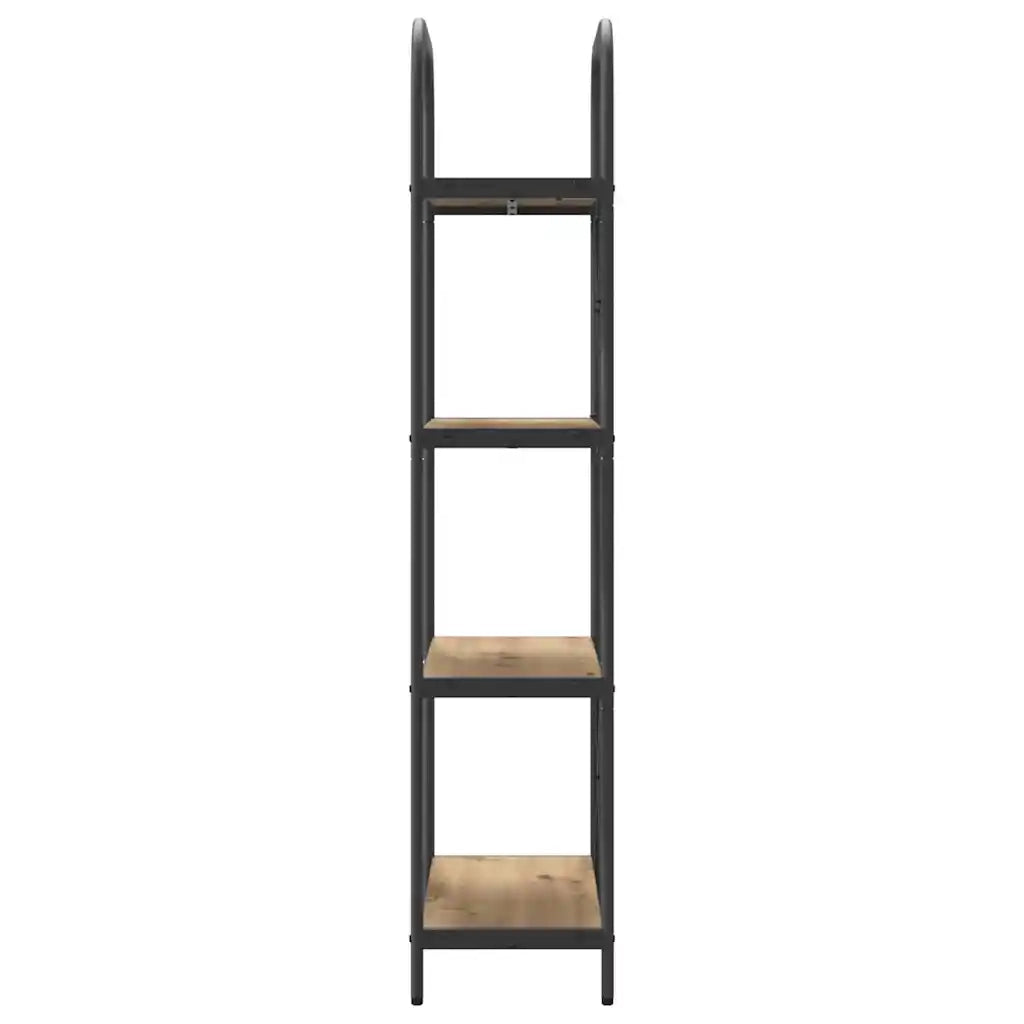 Libreria-Scaffale per Libri-Mobile di Stoccaggio Rovere artigianale 60 x 30 x 146 cm Legno multistrato 534529