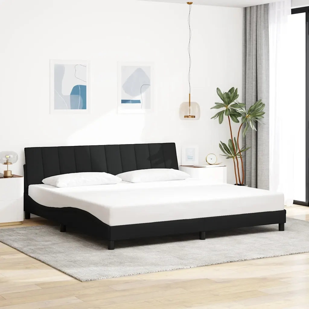Giroletto senza Materasso Hanko Nero 200x200 cm in Tessuto 3310414