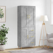 Credenza Grigio Cemento 69,5x34x180 cm in Legno Multistrato 3199997