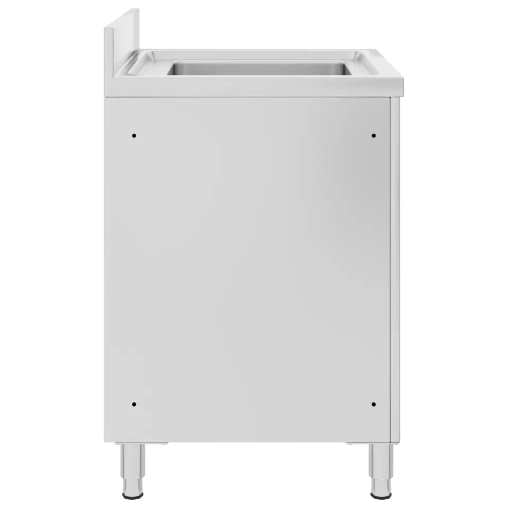 Mobiletto da Cucina con Lavandino-Armadio da cucina in Acciaio Inox-Armadietto da Cucina 60x60x96 cm