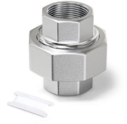 Connettore in acciaio inossidabile per tubi - Adattatore di vite per tubi - Duraturo e resistente - Argento - Per acqua e gas - 3/4" - Adatto per liquidi e gas