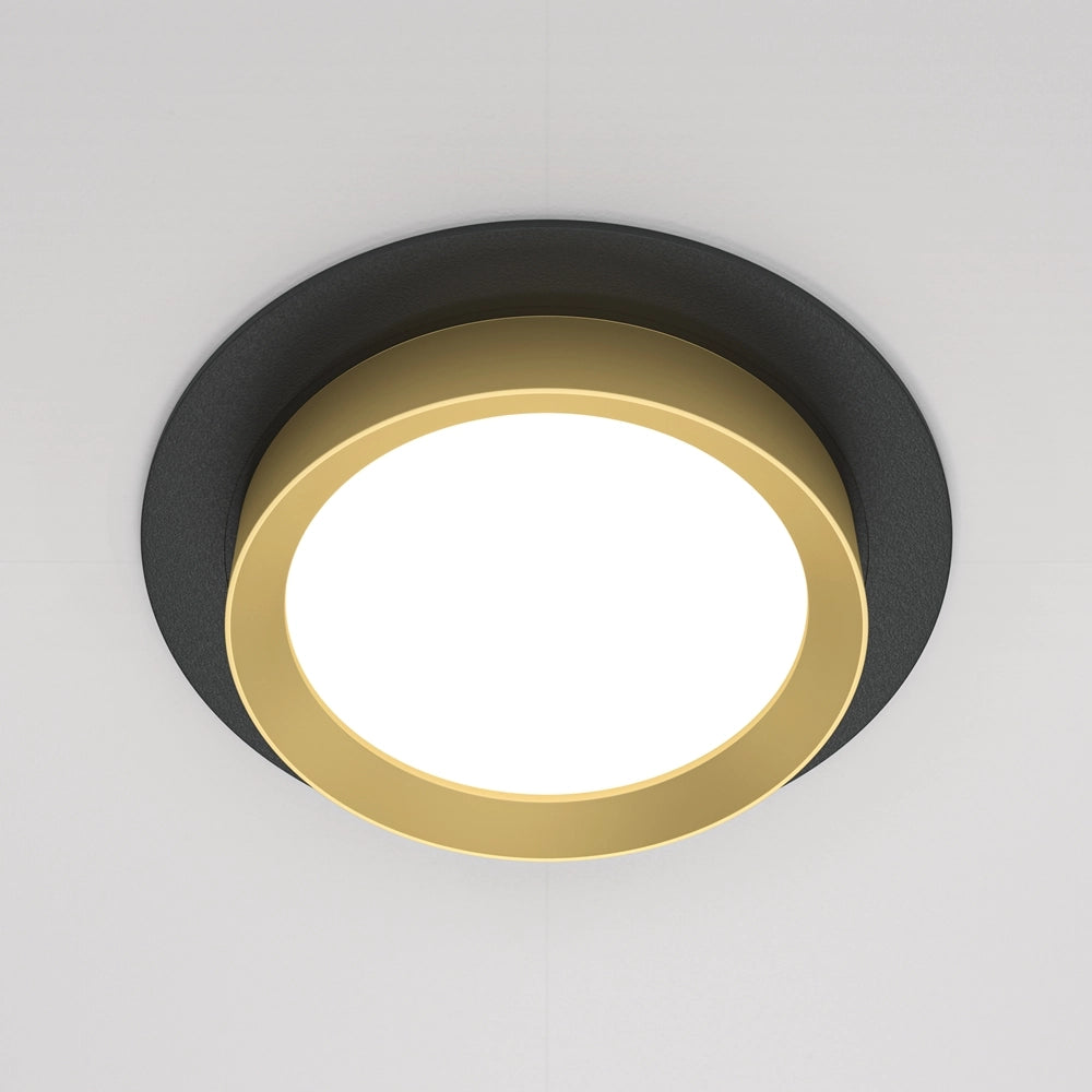 Faretto incasso soffitto Maytoni Hoop GX53 nero tondo