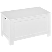 Panca Contenitore in Legno MDF con 2 Maniglie ¨C Zephmum ¨C Bianco 81x40x46cm
