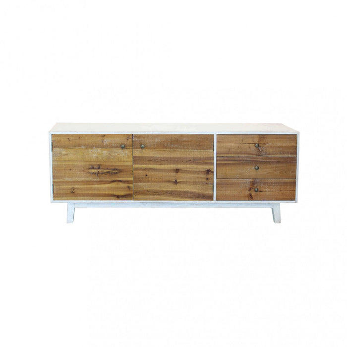 Mobile TV Barclay 178x45x66 h cm in Legno Bianco