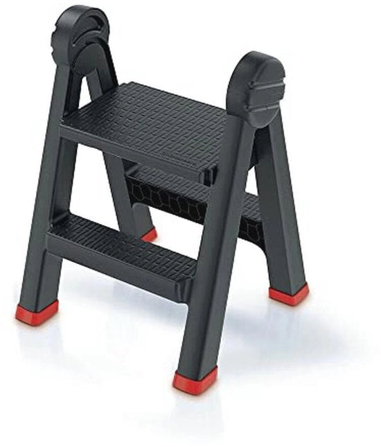 Ladder a Voulo con 2 Gradini - Ladder per Casa con Piedi Antiscivolo e Portata di 150 kg