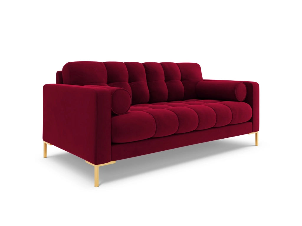 Cosmopolitan Design - Divano "Bali" 2 posti in velluto rosso 
