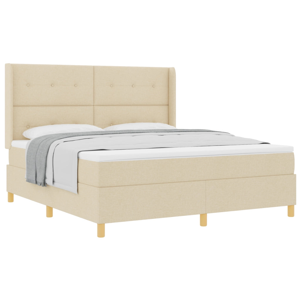 Rete a molle con materasso Crema 180x200 cm Tessuto
