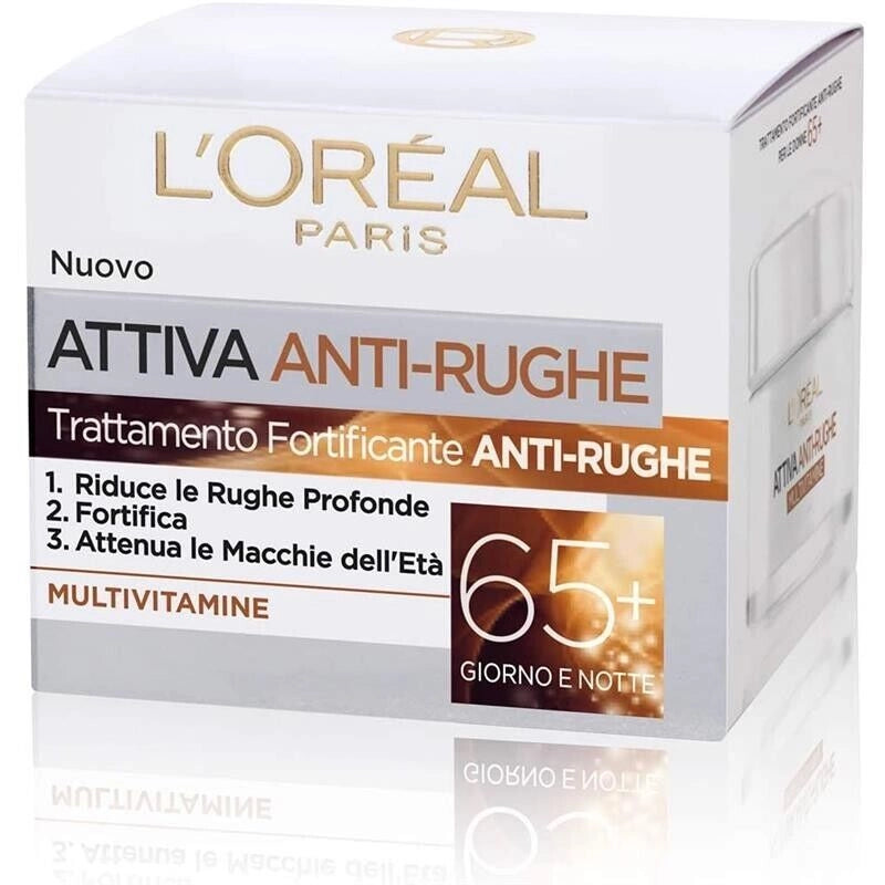 L'OREAL PARIS CREMA ATTIVA ANTIRUGHE GIORNO E NOTTE PELLI MATURE + 65 50 ML