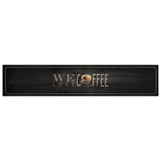 Tappeto da Cucina Lavabile Testo Caffè 60x300 cm in Velluto 4005592