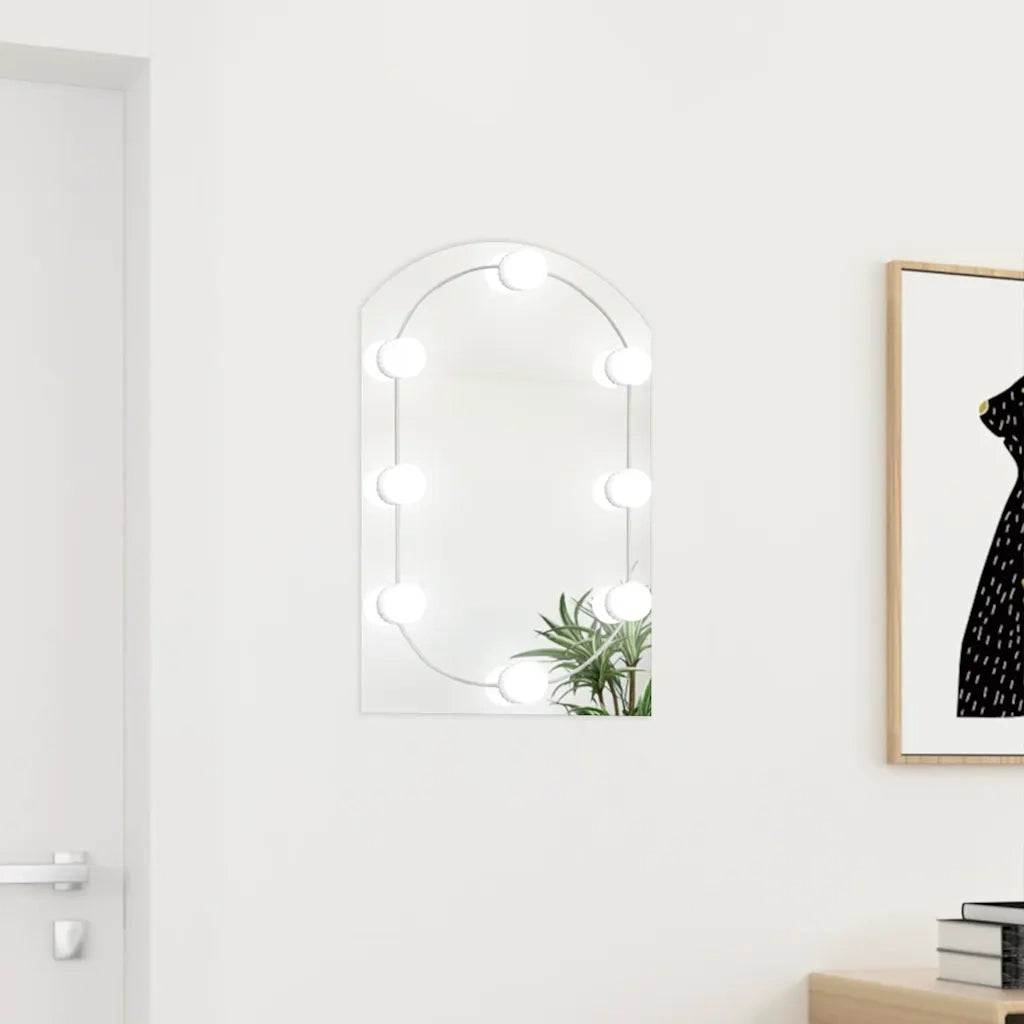 Specchio con Luci LED 60x40 cm Forma ad Arco in Vetro cod mxl 67736