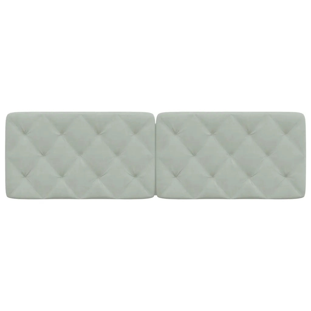 Cuscino Testiera Grigio Chiaro 160 cm in Velluto CFW6460718