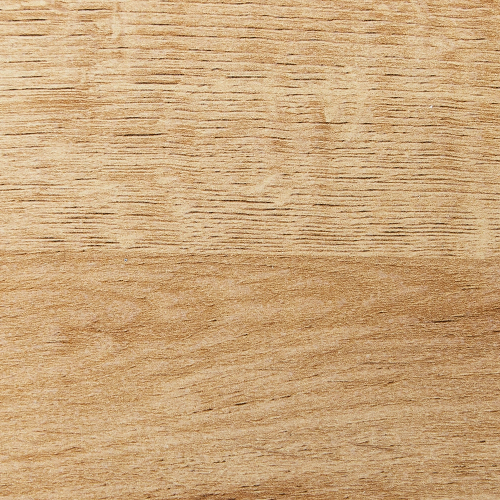 Credenza a 3 ante in truciolato marrone chiaro, gambe in legno di pino 2 ripiani con vetro frontale Stile minimalista