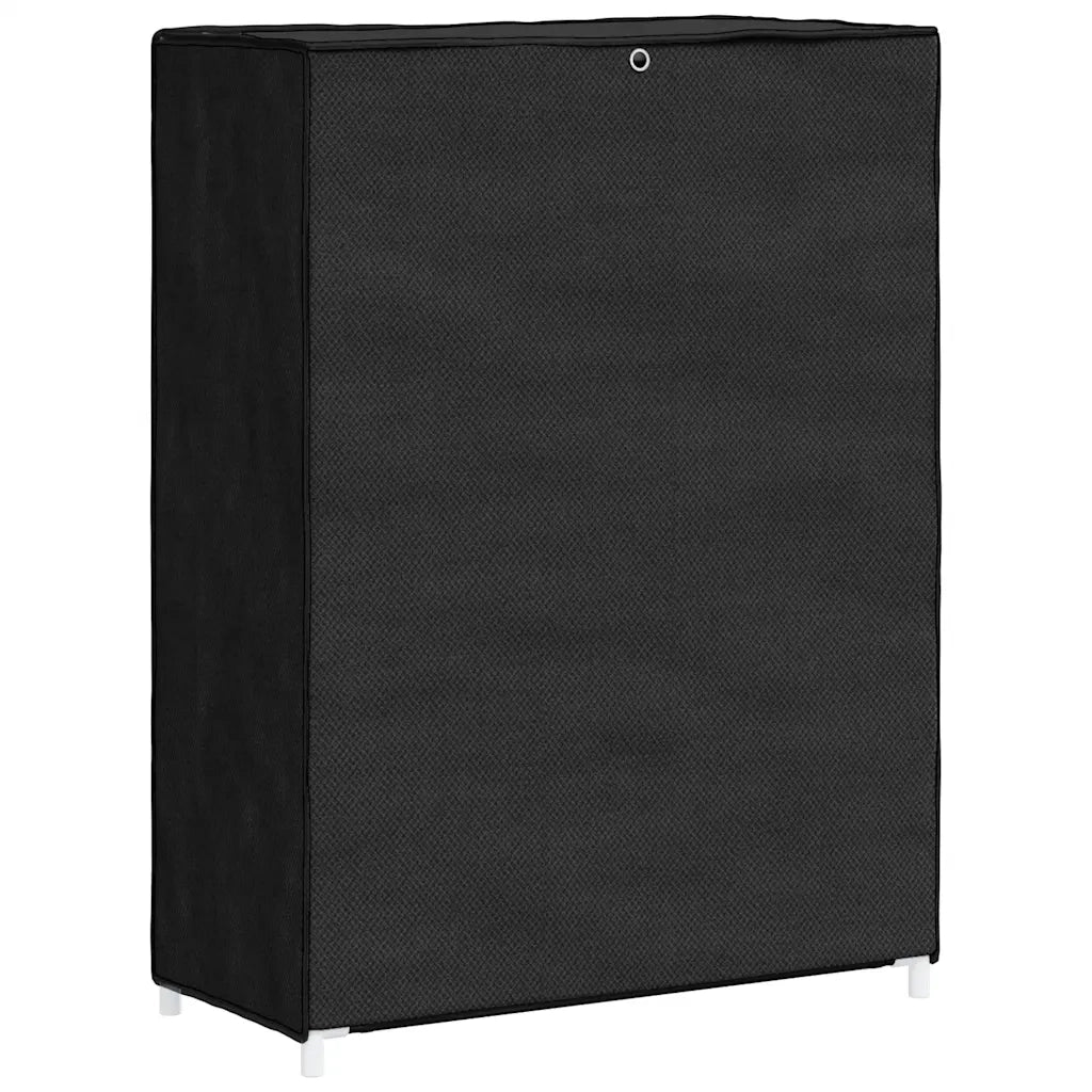 Scarpiera Nera 60x28x90 cm Tessuto 337261