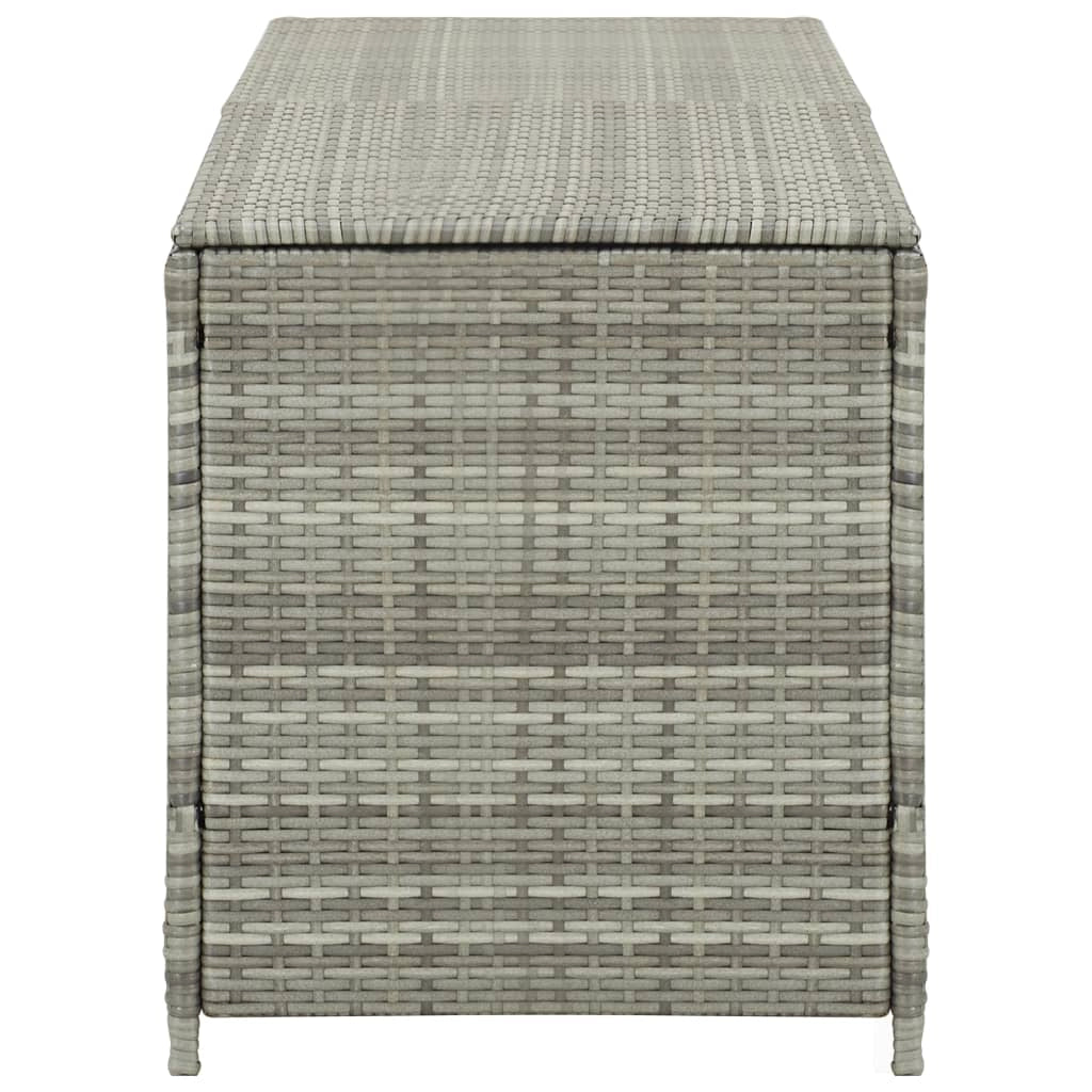 Contenitore da giardino/box in resina intrecciata 200 x 50 x 60 cm grigio 02_0013122