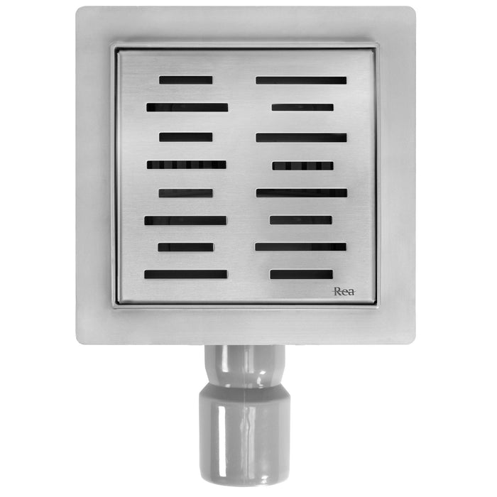 Scarico Lineare Rea Line 150x150 Nickel Brush