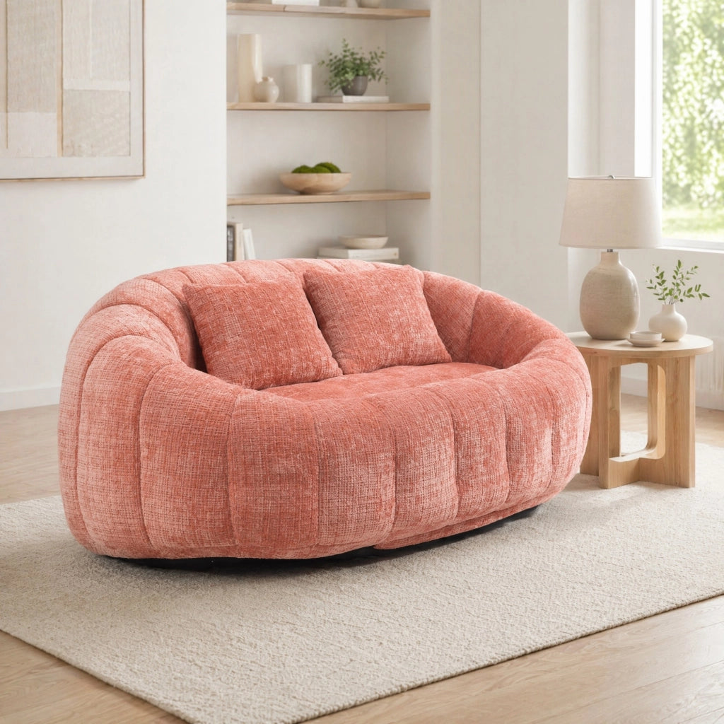 DIVANO SACCO 150x95x63 cm in Chenille Rosa