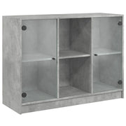 Credenza | Madia | Buffet da pranzo | Armadio da pranzo Grigio Cemento 102x37x75,5 cm in Legno Multistrato