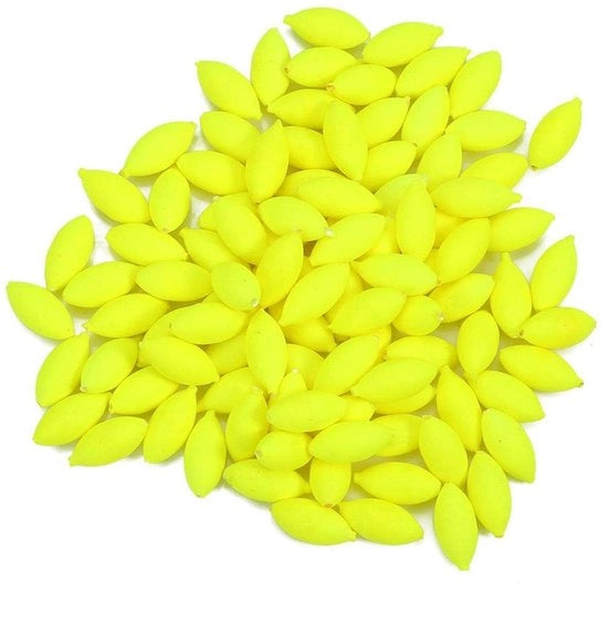 Beads di illuminazione Rig Glow 100 pezzi - Peso leggero perle plastiche - Duraturo - Imbottito - Adatto per pesca in mare/pesca fresca - Colore chiaro per luce debole - Perle per pesca