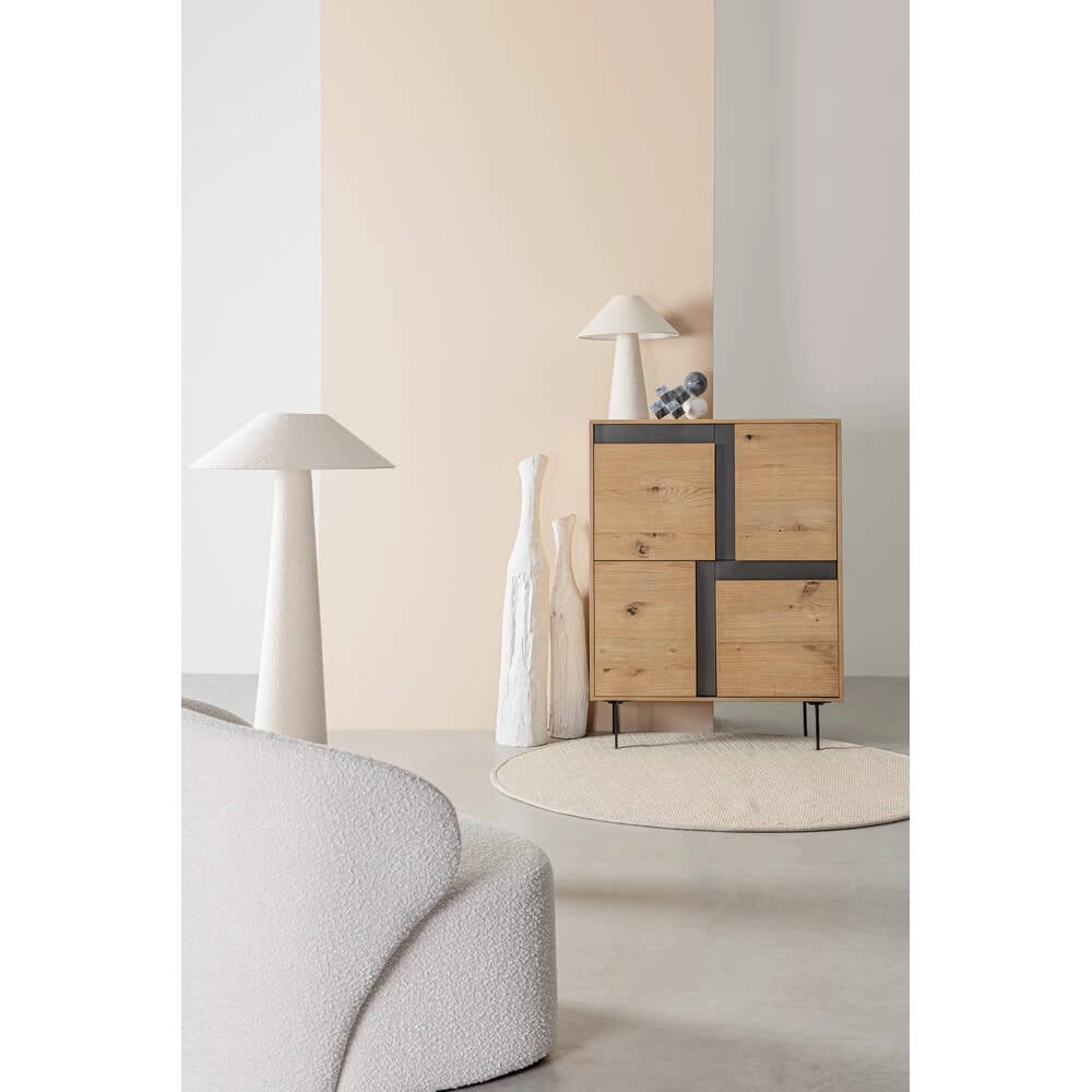 Poltrona Imbottita in Tessuto Bouclé Design Arrotondato - RENATA