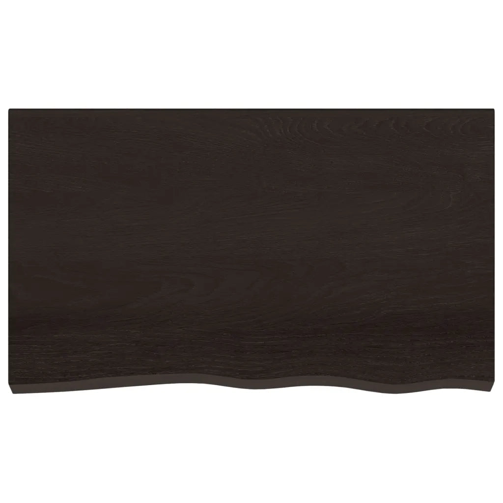 Piano Bagno Marrone Scuro 100x60x(2-4)cm Legno Trattato 3156231