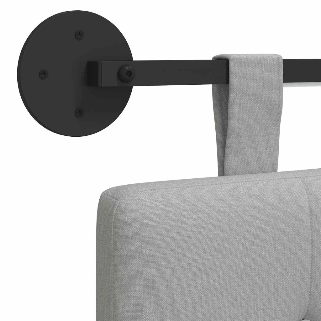 Testiera sospesa Con luce LED Grigio Nuvola Tessuto