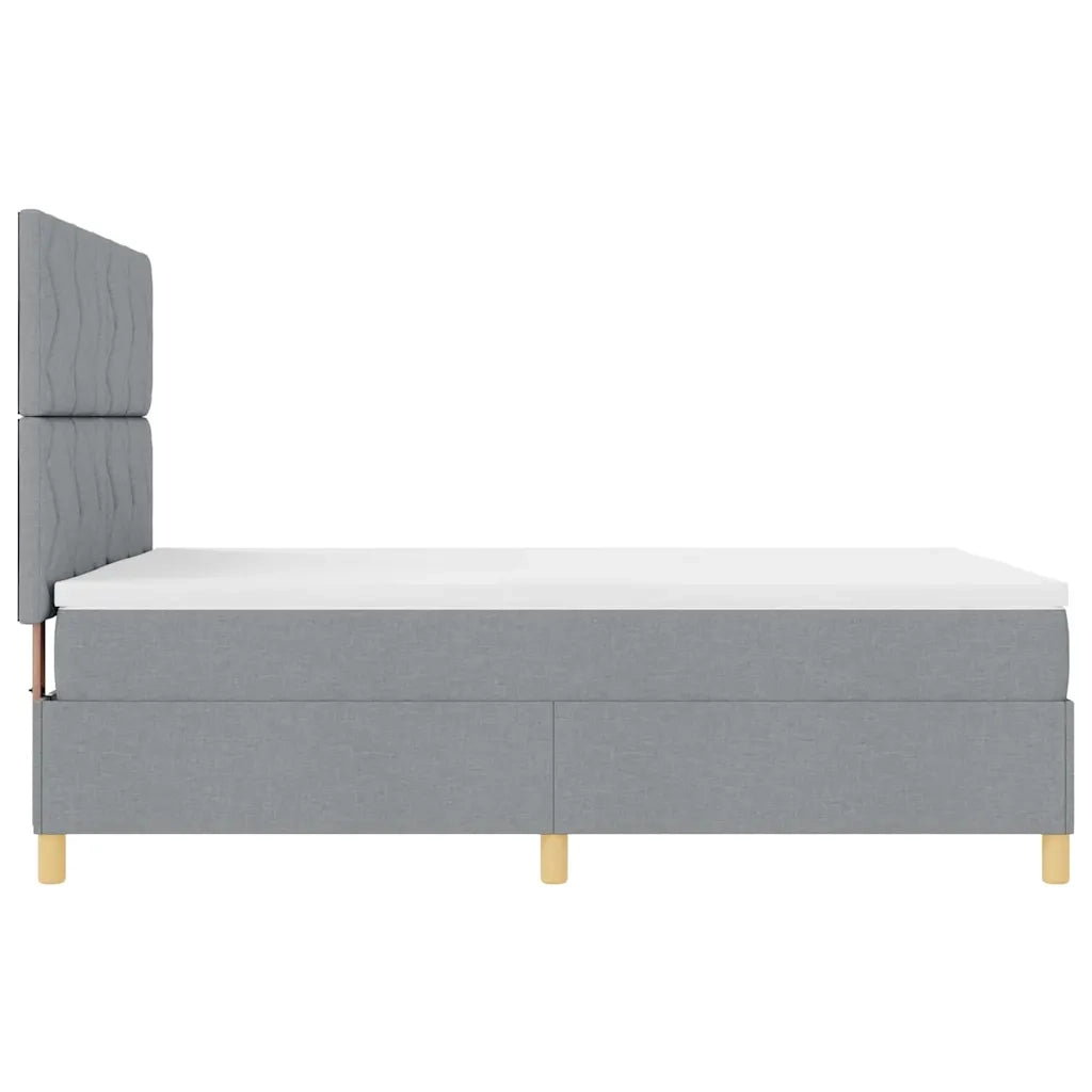 Letto a molle con materasso Grigio chiaro 140 x 200 cm Tessuto 3339700