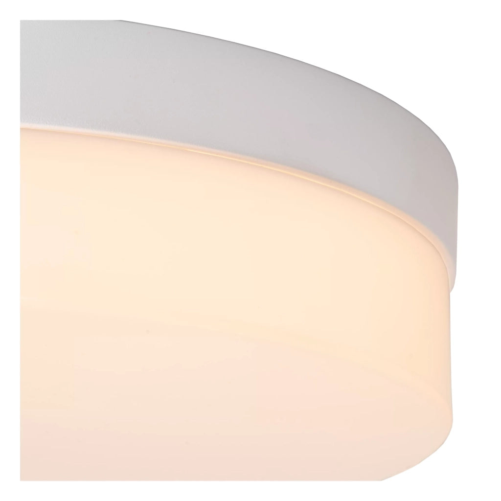 Plafoniera bagno Lucide Biskit rotonda bianca 28cm LED 18W IP44