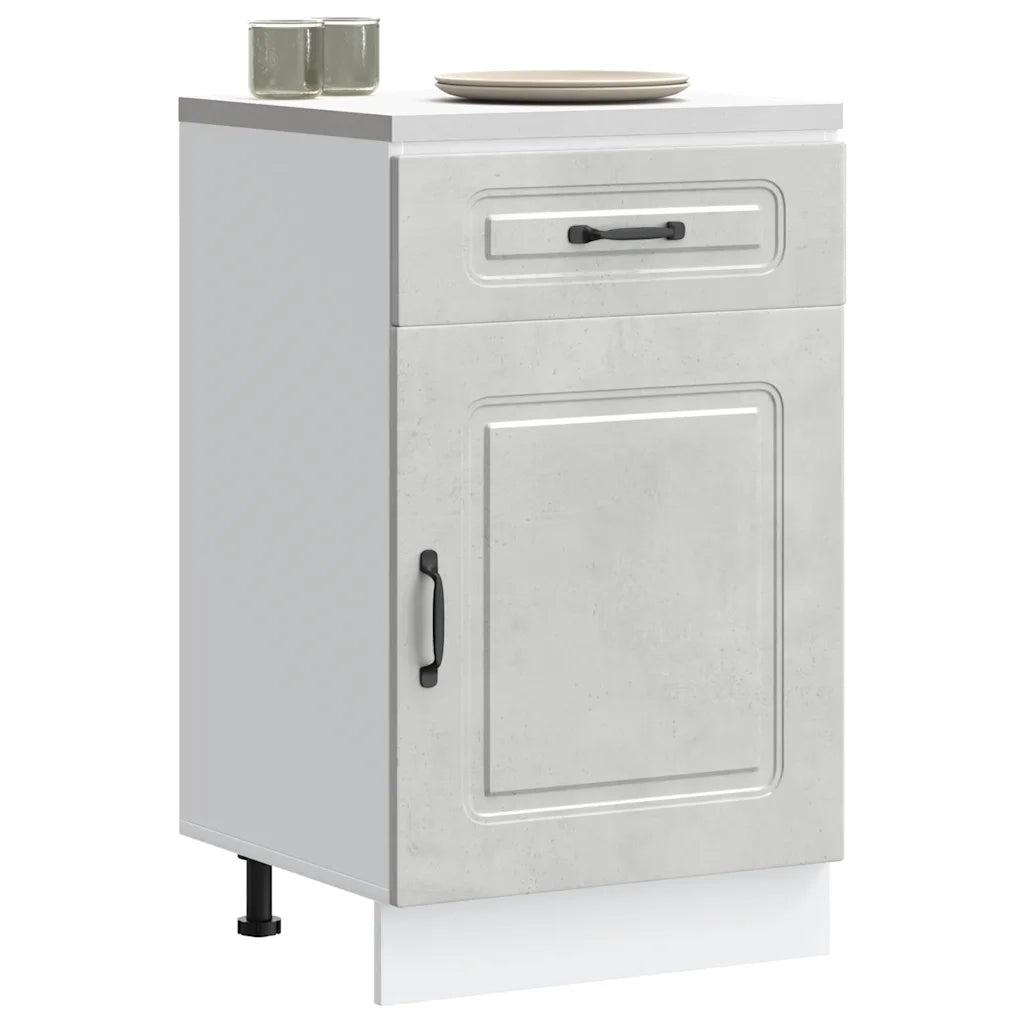 Base da Cucina Kalmar Grigio Cemento in Legno Multistrato 853481
