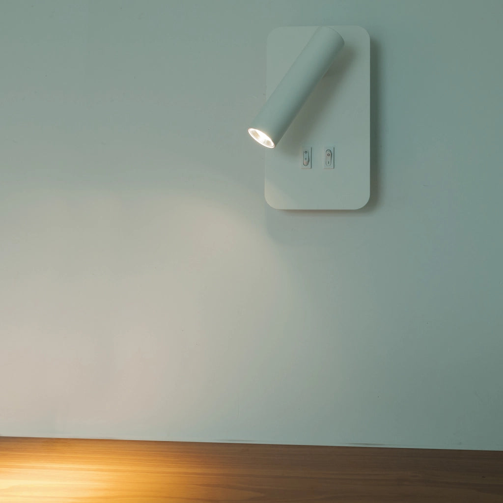 Lampada LED parete applique muro 6W doppia luce comodino lettura letto 2 in 1 LUCE 6500K