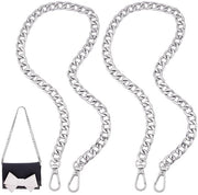Borsa a Tracolla Sostitutiva Manico - Catena 60 cm - Pizzo/Diamante - Clip 2 Pezzi - Aspetto Elegante - Adatto per Diverse Borse - Borsa a Mano