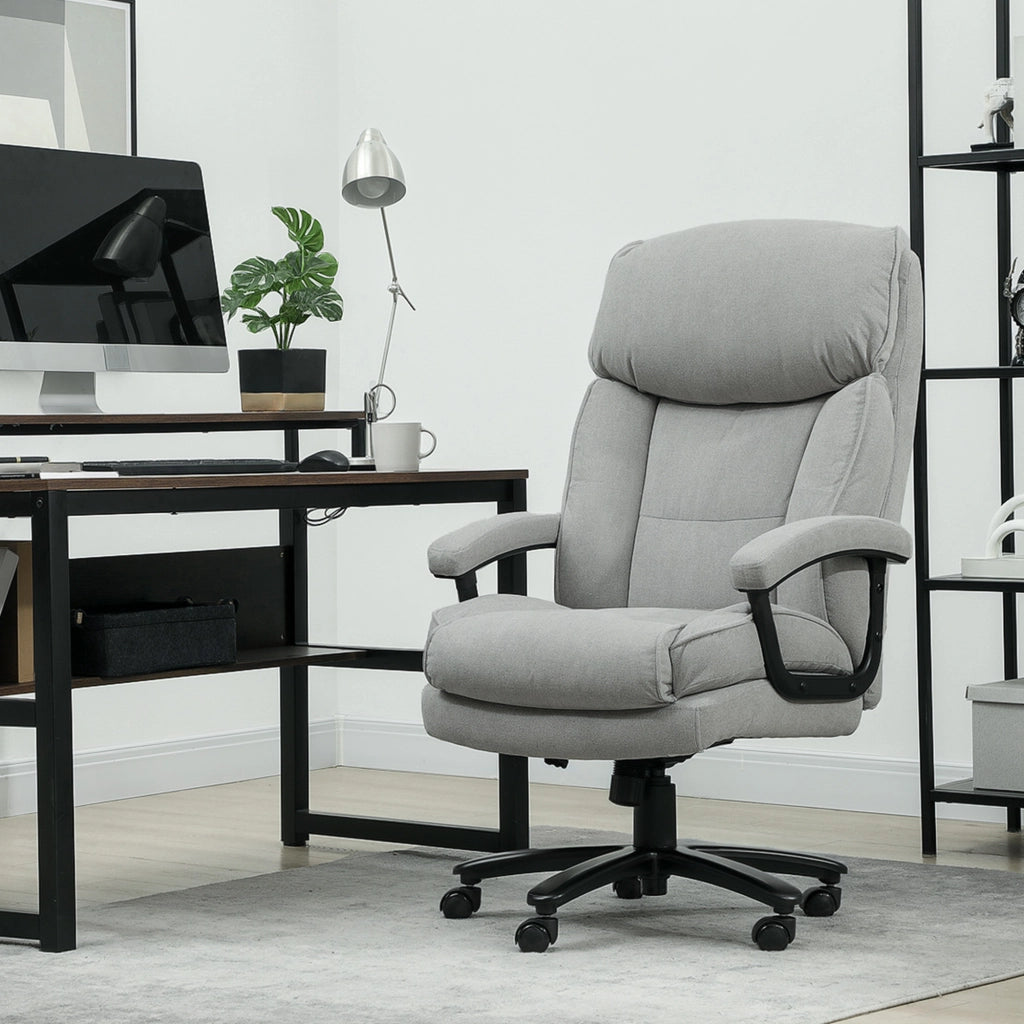 Sedia da Ufficio Alta Portata 200kg ¨C Xylo ¨C Tessuto Grigio Chiaro