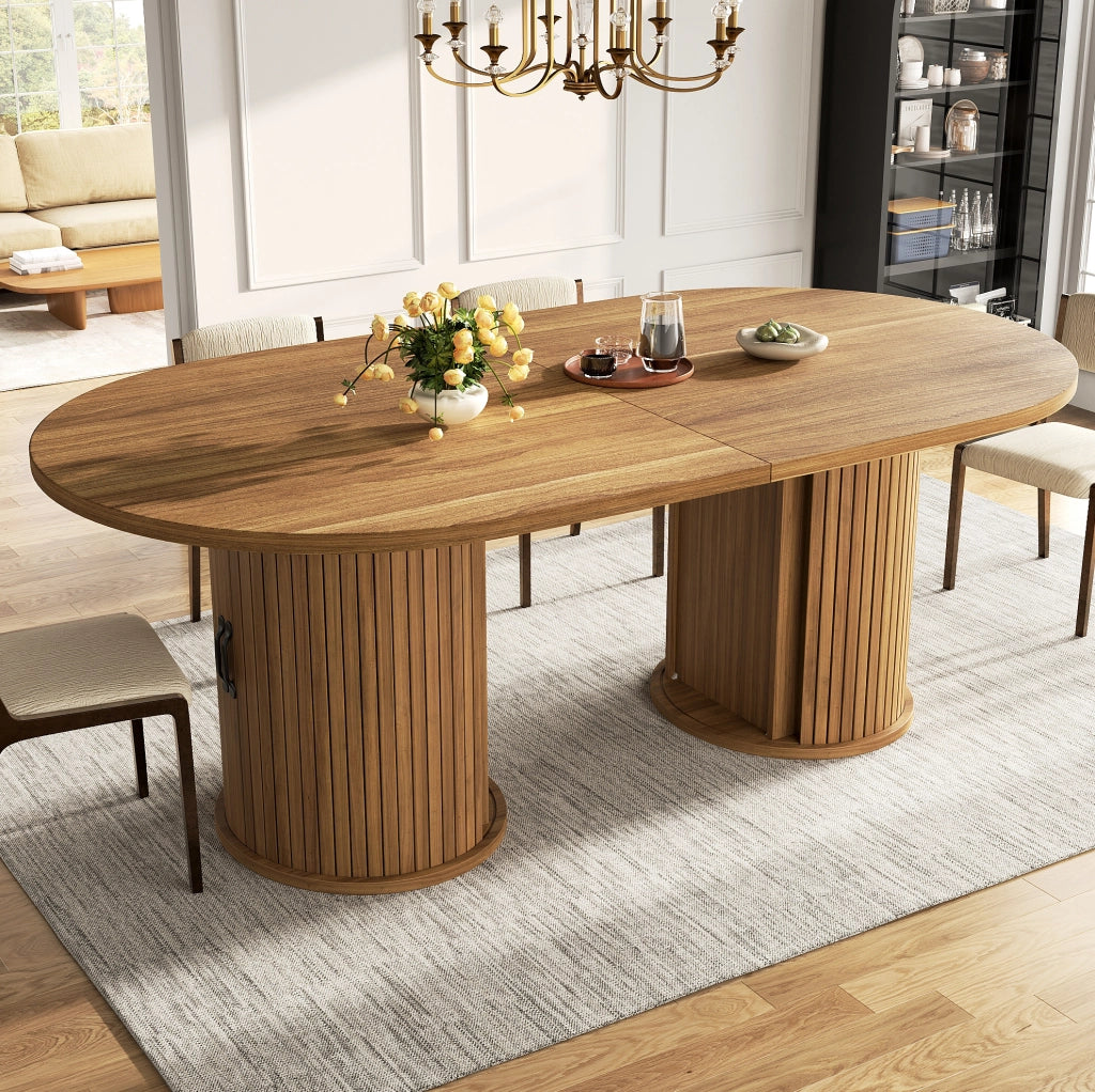 Tavolo da pranzo estensibile 150-190 cm marrone scuro