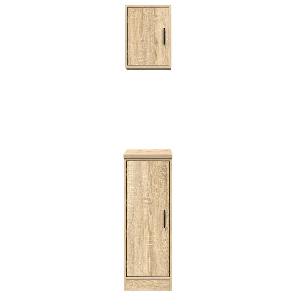 vidaXL Armadi da Garage 2 pz Rovere Sonoma in Legno Multistrato