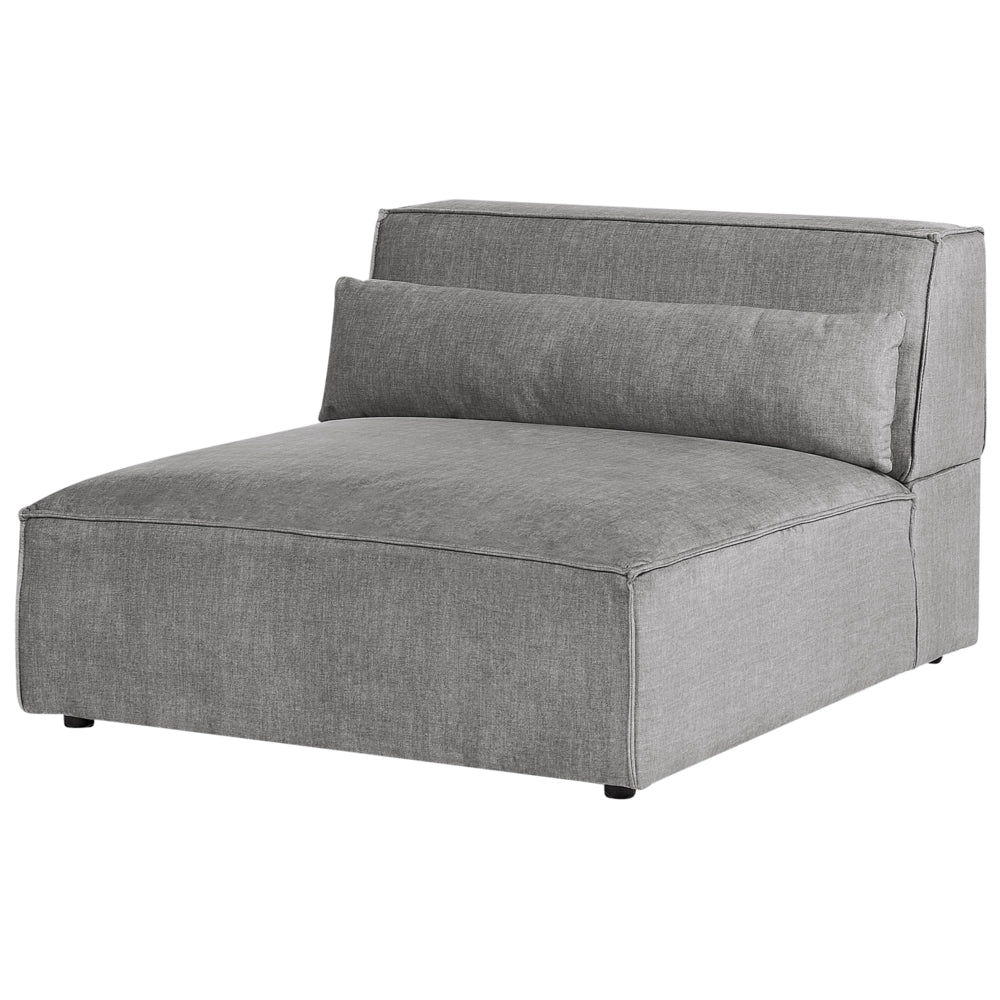 Divano componibile a 2 posti senza braccioli Divano componibile in tessuto grigio con gambe nere Soggiorno moderno
