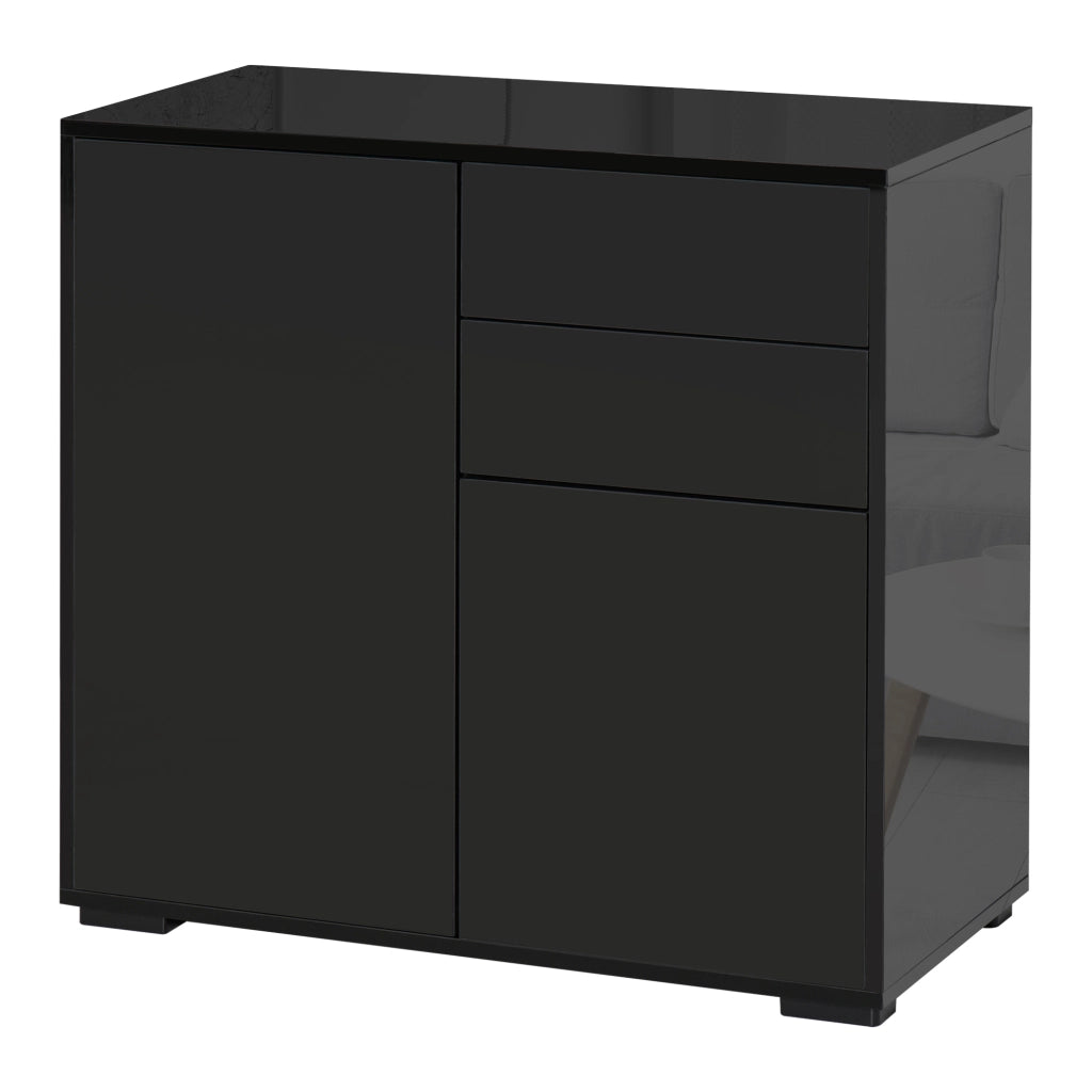 Mobiletto Multiuso con 2 Cassetti e 2 Armadietti ¨C zephmum ¨C 79x36x74cm