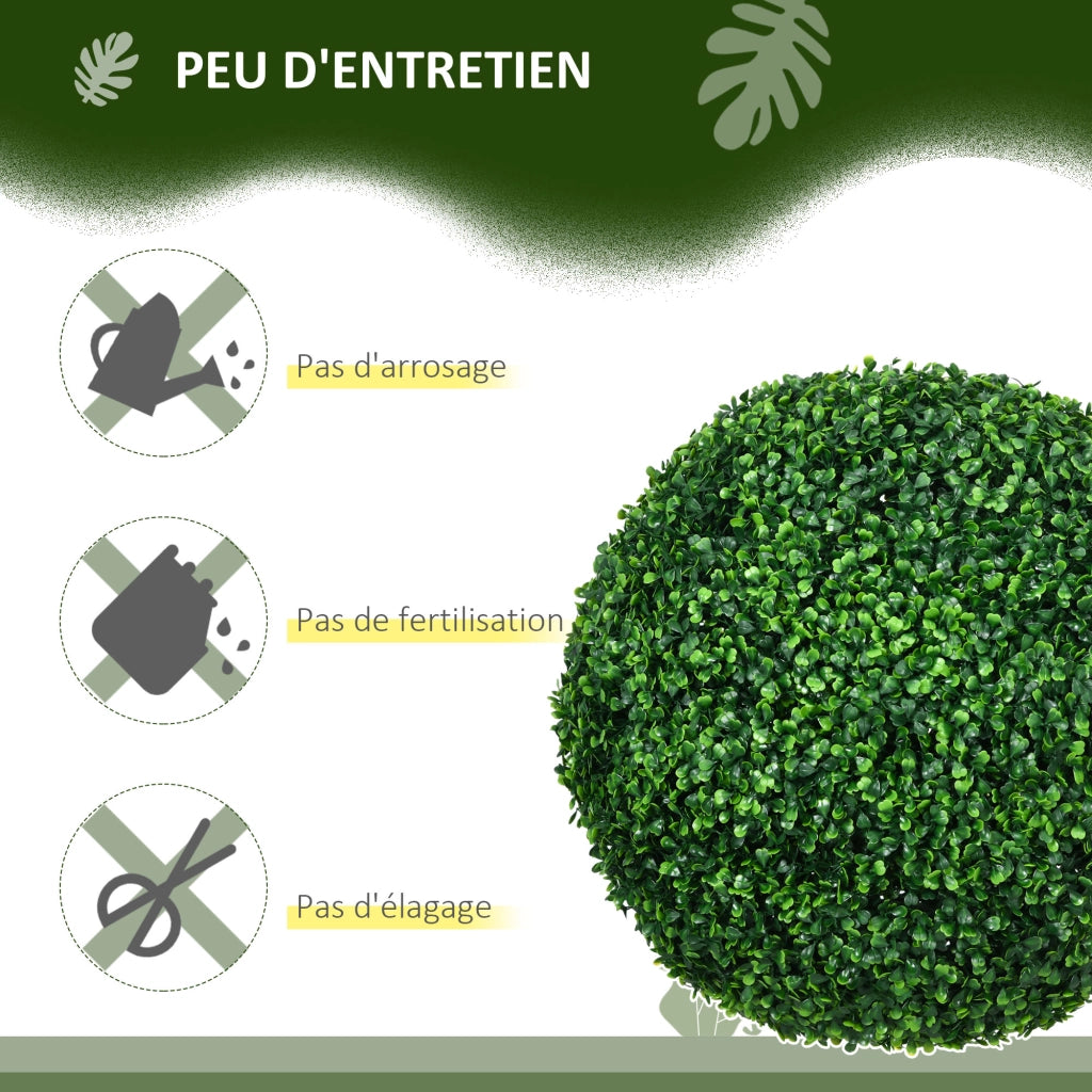 Boule Buis Artificiali 50 cm Verde ¨C zephmum ¨C 2 Pezzi