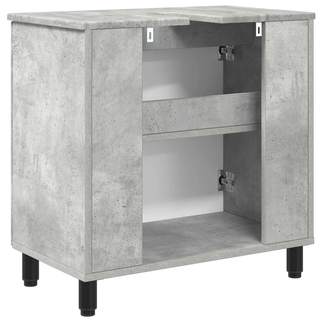 Mobiletto da bagno Grigio Cemento 60 x 35 x 60 cm 889408