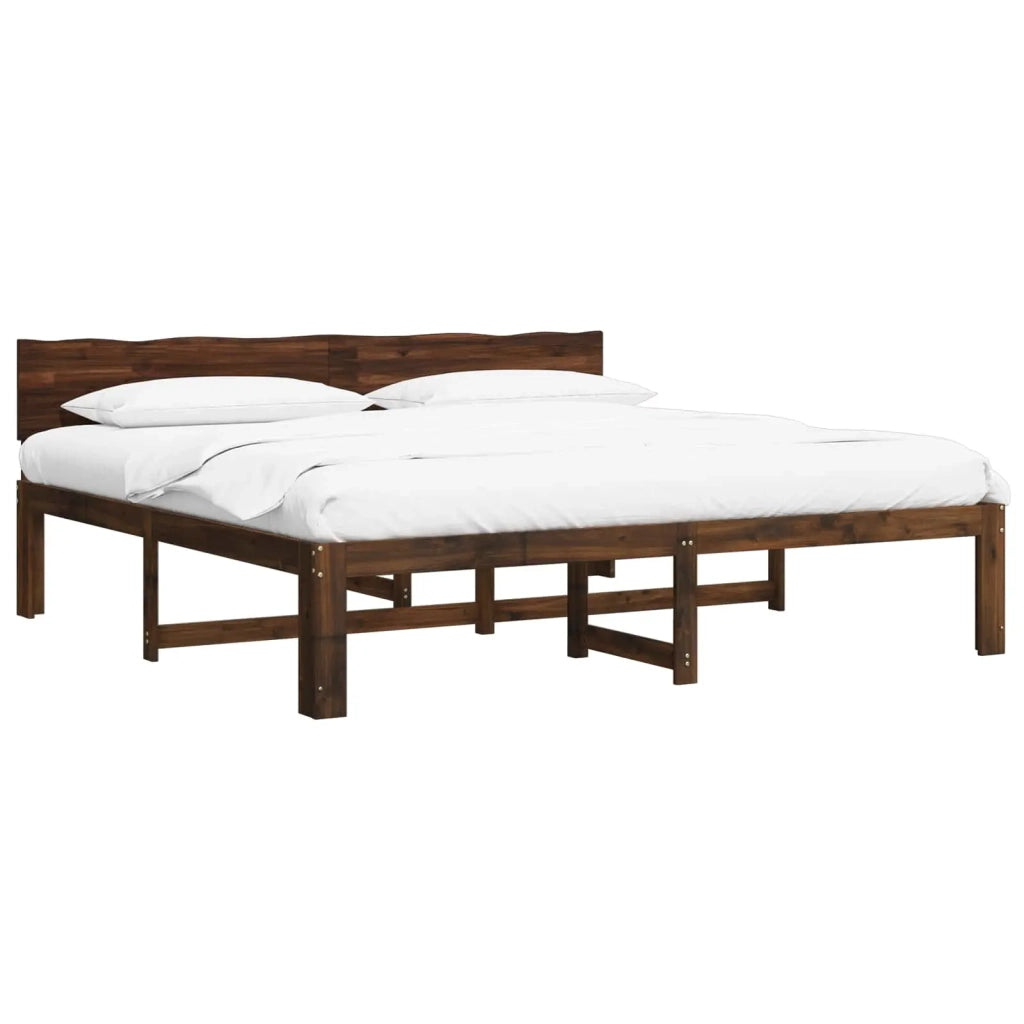 Letto matrimoniale con testiera ROSTOCK Marrone Scuro 3405470